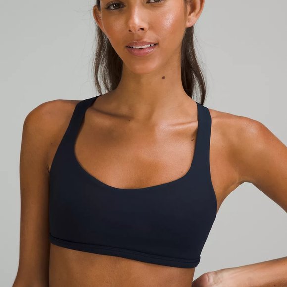 NWT Lululemon Free to Be WILD Serene Bra Navy Baby Pink 10 Sold out RARE - Picture 5 of 6